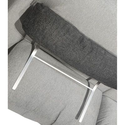 Têtière appuie tête tissu gris anthracite pour canapé d'angle ALIX