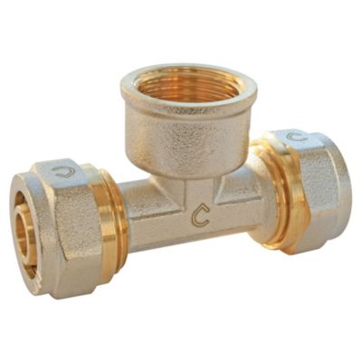 Té à visser pour tube Multicouche diam 20  F20/27 - Somatherm For You