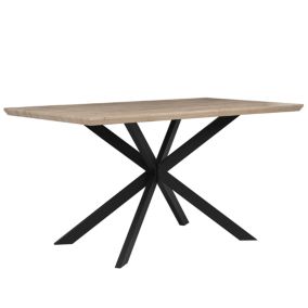 Table 140 x 80 cm bois clair et noir SPECTRA