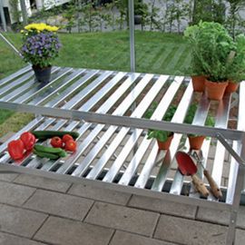 Table 2 plateaux aluminium anodisé
