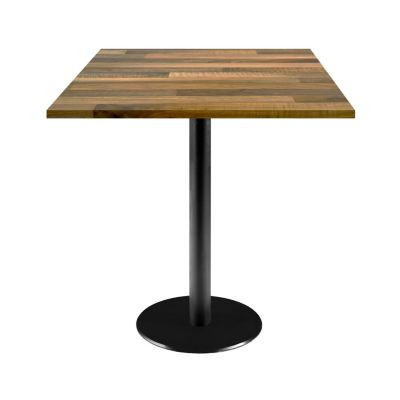 Table 70x70cm - modèle Rome bois noyer lamellé - Restootab