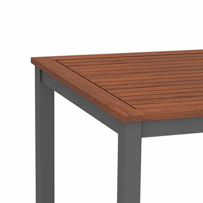 Table a Manger de Jardin Chillvert Napoles Bois Aluminium 140x79,7x74,4 cm Marron