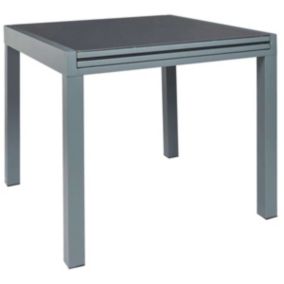 Table a manger extensible sans tiroir ALTOBUY 6 personnes en metal 80 x 60 cm