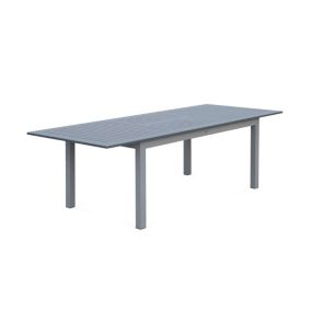 Table a manger extensible sans tiroir SWEEEK 8 personnes en metal 244 x 100 cm