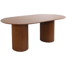 Table a manger fixe sans tiroir 6 personnes ovale en Bois L 180 cm