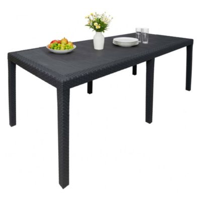 Table a manger fixe sans tiroir DMORA 10 personnes en polypropylene 150 x 90 cm