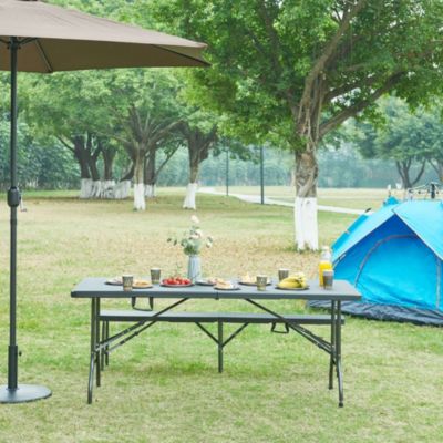 Table a manger fixe sans tiroir en.casa 4 personnes en metal 180 x 75 cm