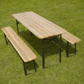 Table a manger fixe sans tiroir OVIALA 10 personnes en bois 221 x 76 cm