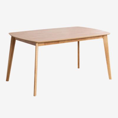 Table a manger rectangulaire en bois massif d hevea 150x90 cm