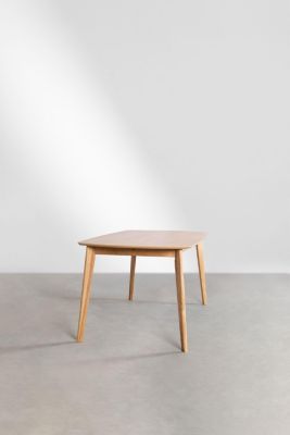 Table a manger rectangulaire en bois massif d hevea 150x90 cm
