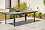 Table à rallonge rectangulaire en aluminium extensible Copenhague DCB Garden mat gris anthracite H. 75cm x l. 100cm