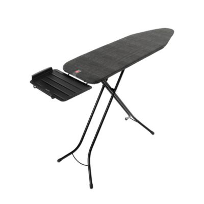 Table à repasser pliable L.160,5 x H.96 x l.46 cm avec pieds noirs et housse coton Brabantia