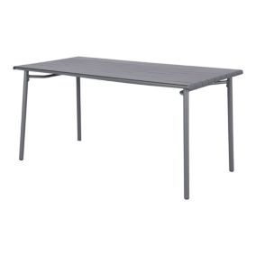 Table acier mat gris foncé L.152.6 x l.76 x H.75cm Lithari GoodHome