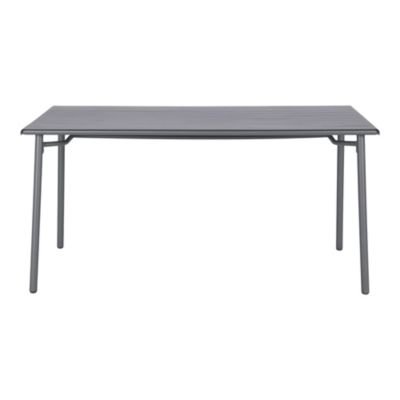 Table acier mat gris foncé L.152.6 x l.76 x H.75cm Lithari GoodHome