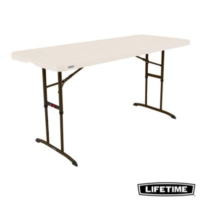 Table Ajustable en Hauteur Pliante et Empilable (183cm) Haute resistance LIFETIME 80834