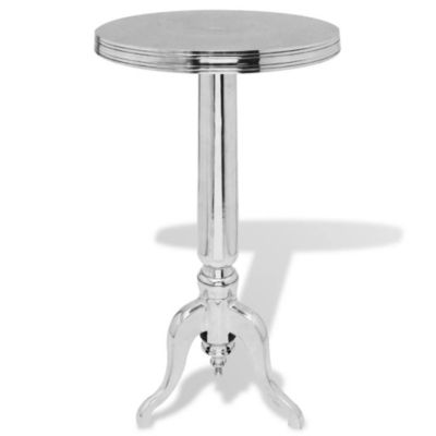 Table auxiliaire ronde Aluminium Argenté vidaXL