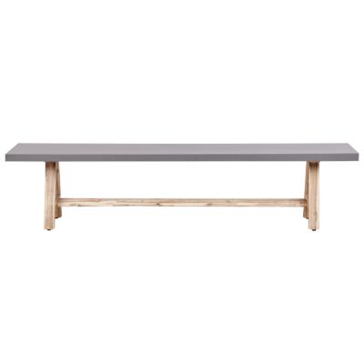 Table avec banc TONNARE Béton 200x100x75 cm Gris