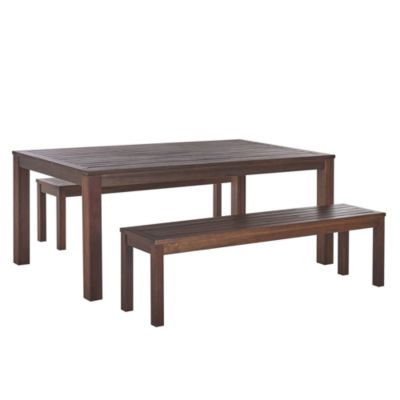 Table avec banc TUSCANIA Bois d'eucalyptus 180x100x73 cm Bois foncé