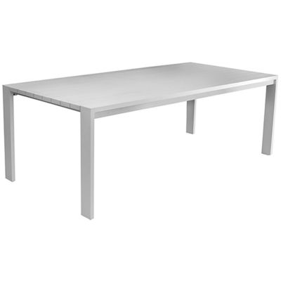 Table avec chaises aluminium et teck 6 personnes Castelo