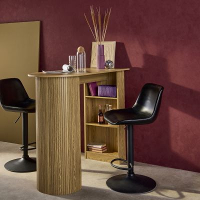 Table bar. table haute de cuisine table d'appoint décor bois avec ...