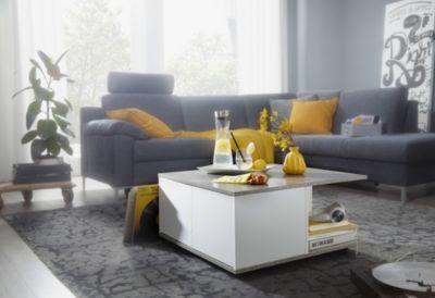 table basse 70x70cm table de salon table basse avec 2 tiroirs FineBuy