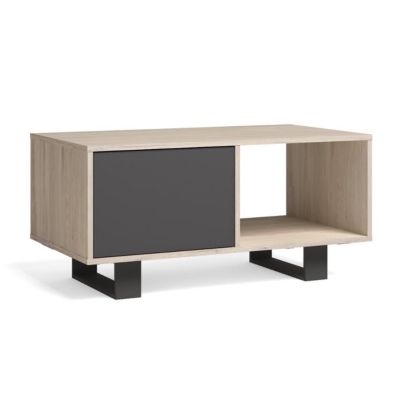 Table basse 92x50x45cm modèle Wind couleur chêne et gris anthracite