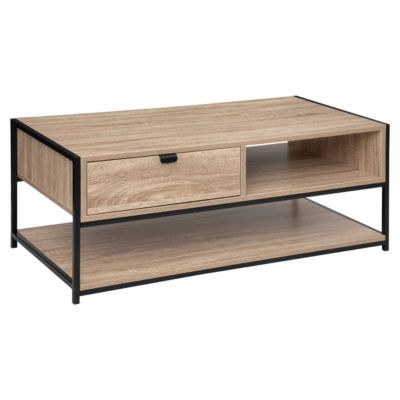 Table basse "Aliaj" effet chêne naturel