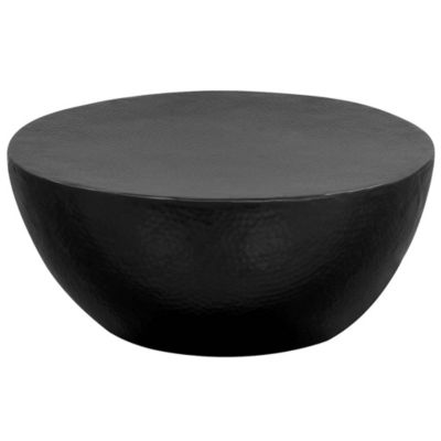 Table basse Aluminium martelé 70x30 cm Noir vidaXL