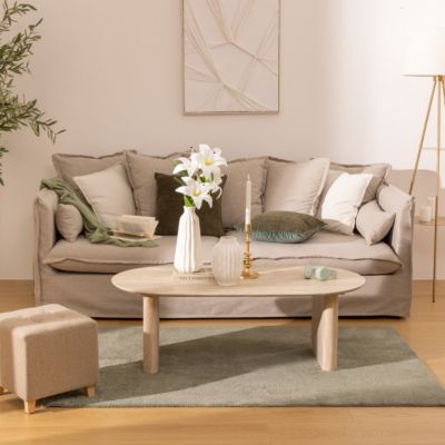 Table basse "Anaya" beige 120x60x40cm - ATMOSPHERA CREATEUR D'INTERIEUR