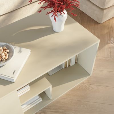 Table basse Antaa 80 x 50 x 40 cm sable en.casa