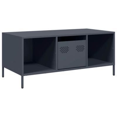 Table basse anthracite 101,5x50x43,5 cm acier laminé à froid vidaXL