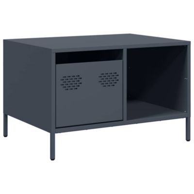 Table basse anthracite 68,5x50x43,5 cm acier laminé à froid vidaXL