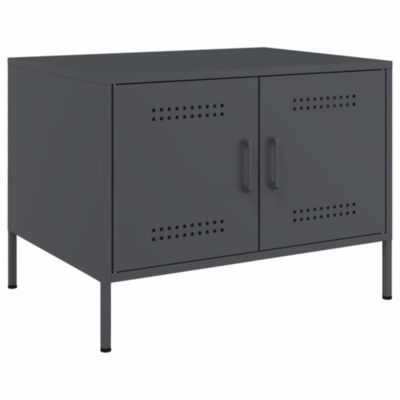 Table basse anthracite 68x50x50,5 cm acier vidaXL