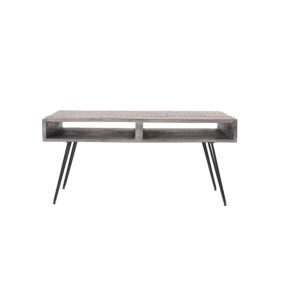 Table basse appoint avec 2 tiroirs bois de manguier massif 100 cm WOMO-DESIGN