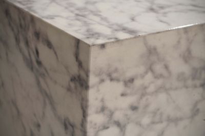 Table Basse Aspect Marbre 40 cm Table de Salon Carrée Moderne Brilliant FineBuy