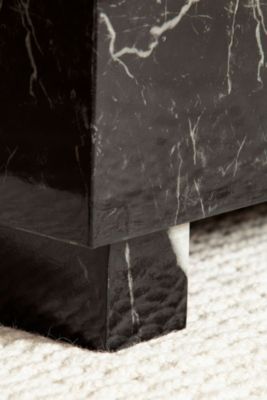 Table Basse Aspect Marbre 60 cm Table de Salon Carrée Moderne Brilliant FineBuy