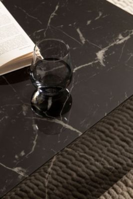 Table Basse Aspect Marbre 60 cm Table de Salon Carrée Moderne Brilliant FineBuy