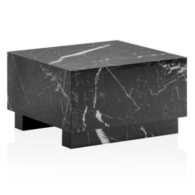 Table Basse Aspect Marbre 60 cm Table de Salon Carrée Moderne Brilliant FineBuy