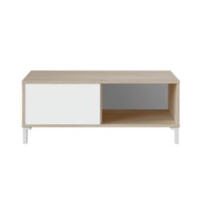 Table basse avec 2 niches de rangement Brooklyn - L100 cm