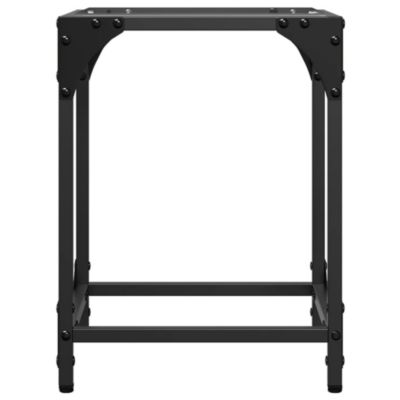 Table basse avec dessus en verre transparent 30x30x40 cm acier vidaXL