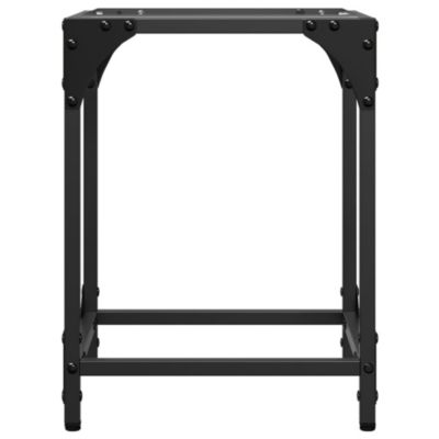 Table basse avec dessus en verre transparent 30x30x40 cm acier vidaXL