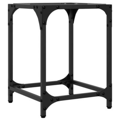 Table basse avec dessus en verre transparent 30x30x40 cm acier vidaXL