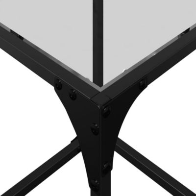 Table basse avec dessus en verre transparent 30x30x40 cm acier vidaXL