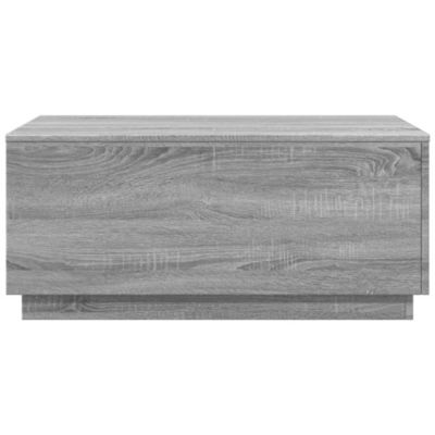 Table basse avec lumières LED gris sonoma 90x50x40 cm vidaXL