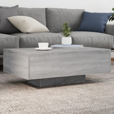Table basse avec lumières LED,Table Salon à LED,Table d'appoint sonoma gris 85x55x31 cm