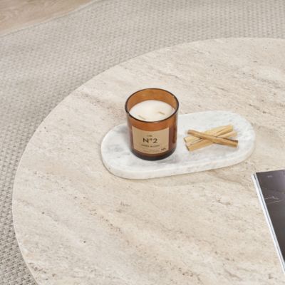 Table basse avec plateau arrondi L90 cm - SOLEIL