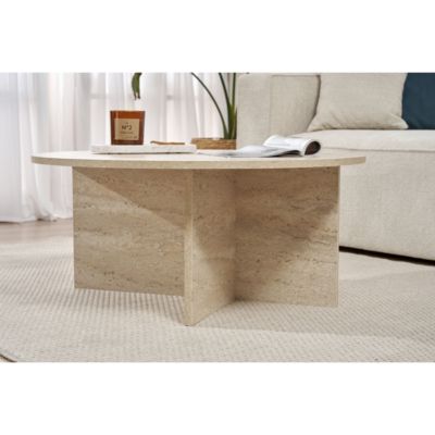 Table basse avec plateau arrondi L90 cm - SOLEIL