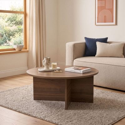 Table basse avec plateau arrondi L90 cm - SOLEIL