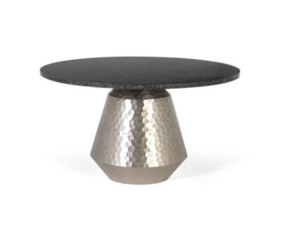Table basse avec plateau en marbre et base en aluminium