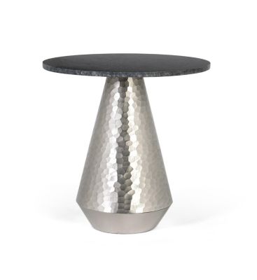 Table basse avec plateau en marbre et base en aluminium